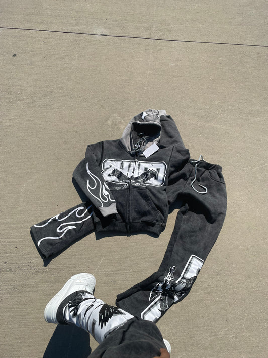 Washed Black Men’s Sweatsuit